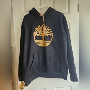 Timberland Black Hoodie with Tan Emblem